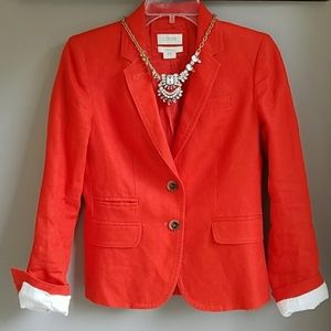 J.Crew schoolboy orange blazer